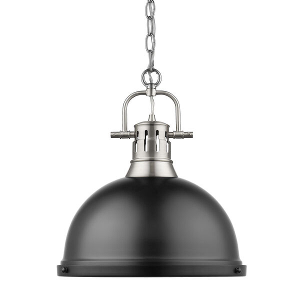 Duncan Pewter and Black 16-Inch One-Light Pendant, image 2